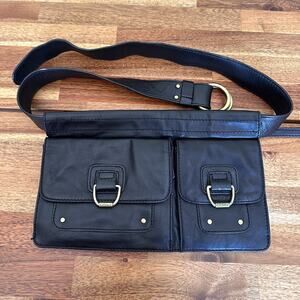 Gobee Black Leather Photography Waist Bag SD Card Holder Wedding Event Camera